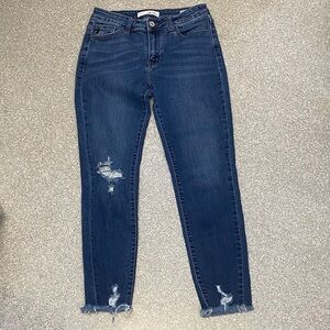 KanCan Dark Blue Distressed Skinny Jeans. Women’s or youth size 27.
